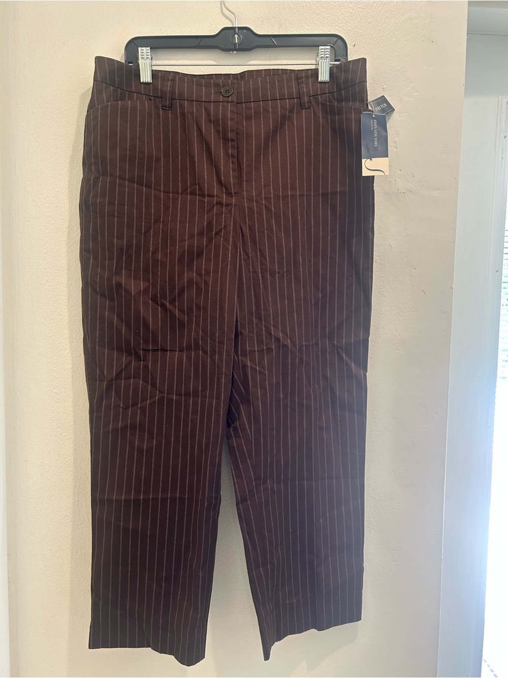 Jones New York Brown Pinstripe Dress Pants
